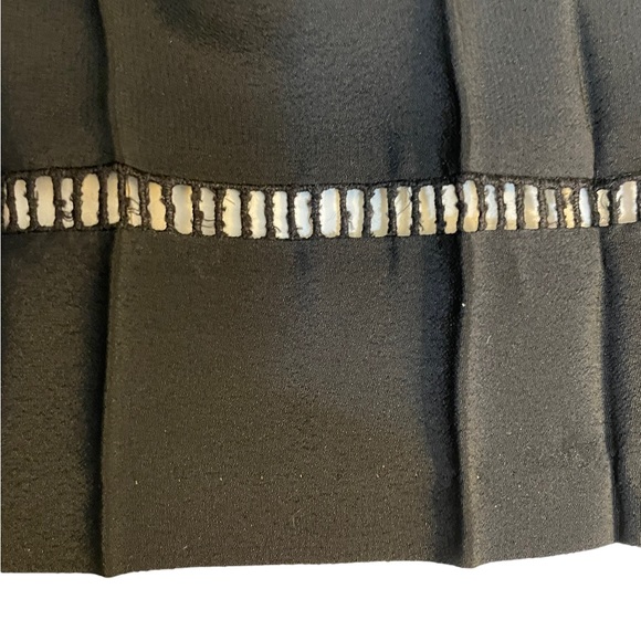 ‘Alexia’ womens black box-pleated midi skirt size 21 Made in France - Picture 3 of 7